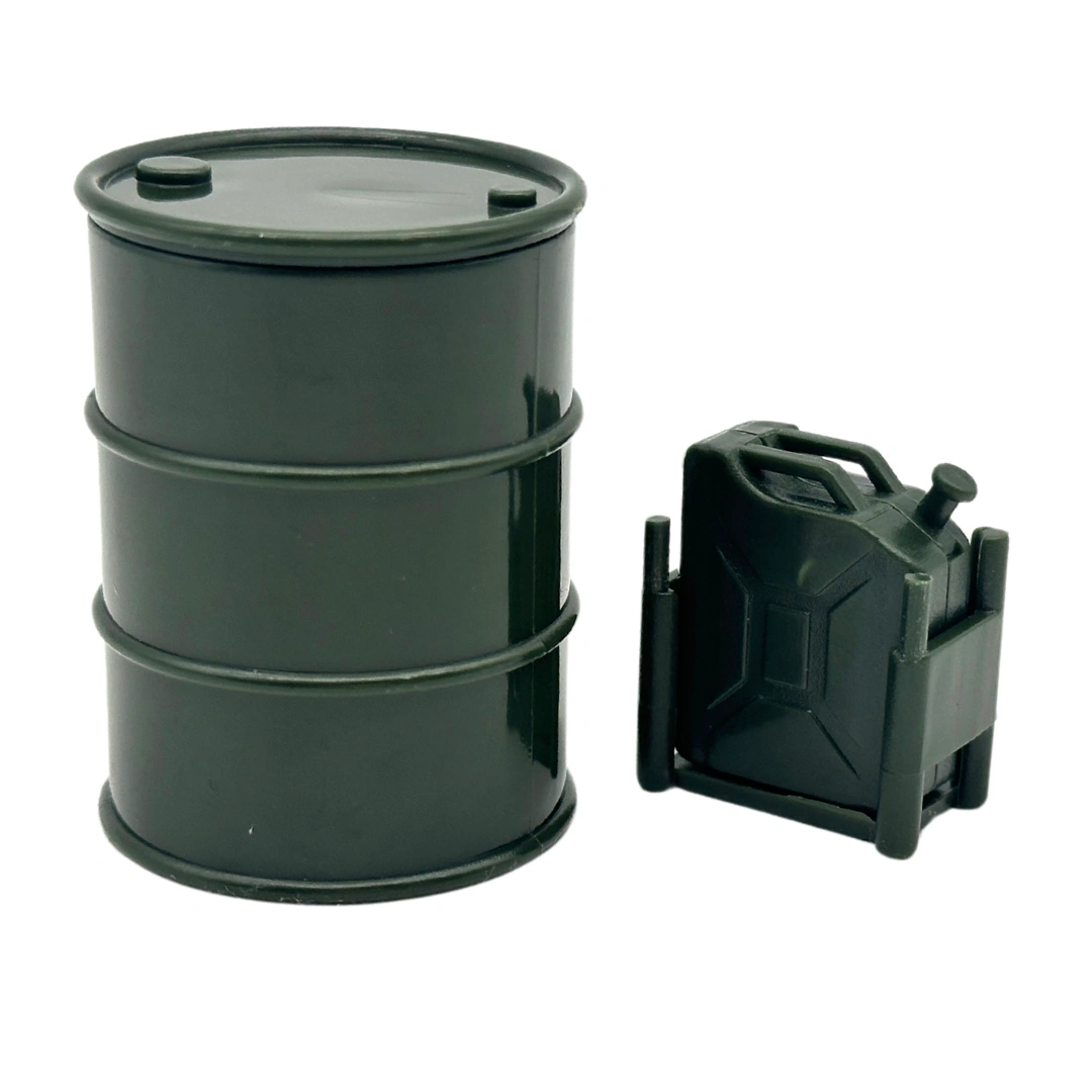 RC Crawler Fuel Detail Green Jerry Can & Oil Drum 1/24 1/18 Scale