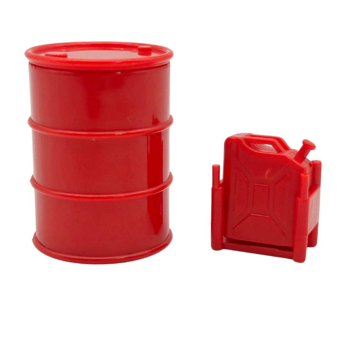 RC Fuel Arsenal: Tiny Jerry Cans and Drums for Your Crawler's Style! Red Hot!
